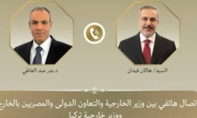 Egyptian and Turkish FMs in a phone call - file 