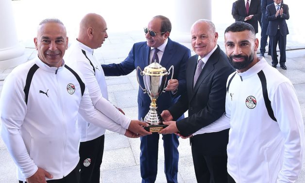 President Abdel Fattah El-Sisi honors the players and coaching staff for their "heroic" performance in the FIFA World Cup 2026 as he received them in New Alamein City. Presidency