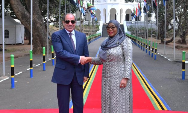 President Abdel Fattah El-Sisi meets Tanzanian President Samia Hassan in Dar es Salaam, Tanzania, 18 July 2026. Egyptian Presidency