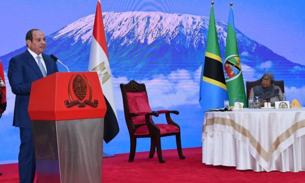 President Abdel Fattah El-Sisi made a visit to Dar es Salaam, meeting with President Samia Hassan and business leaders to boost strategic cooperation between Egypt and Tanzania, 18 July. Presidency