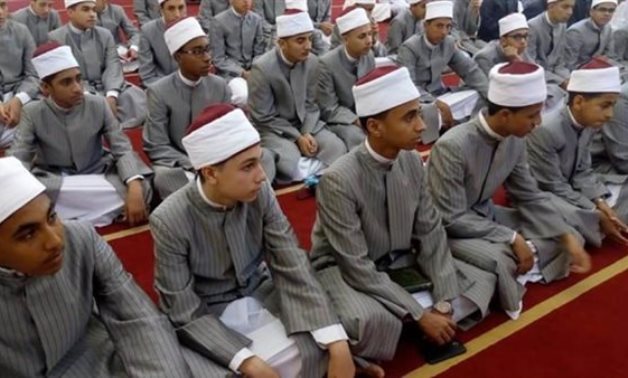 File photo: Young students at an Al-Azhar institute