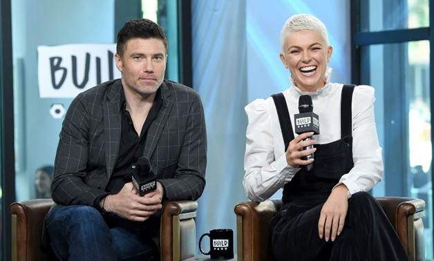 Anson Mount (L) and Serinda Swan are the stars of the new show "Marvel's Inhumans," which will make history on Friday