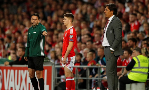 September 2, 2017 Wales manager Chris Coleman looks on as Ben Woodburn prepares to come on as substitute Action Images via Reuters/John Sibley