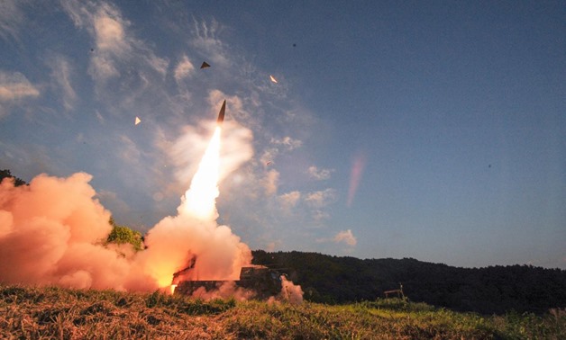 outh Korean troops fire Hyunmoo Missile into the waters of the East Sea at a military exercise in South Korea September 4, 2017. Defense Ministry/Yonhap/via REUTERS