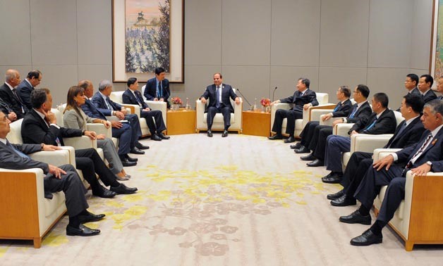President Sisi talks with attendants of the BRICS Business Forum on the sideline of BRICS Summit in China's Xiamen- Press Photo
