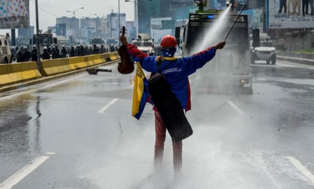 A file photo of Arteaga during a protest against President Nicolas Maduro in Caracas on May 24, 2017. - AFP
