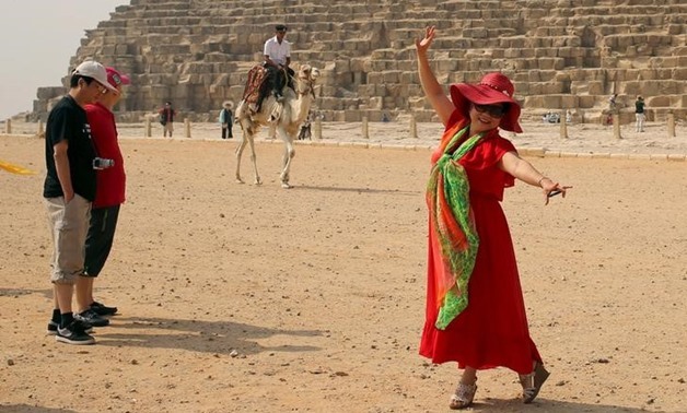 Tourists at the Pyramids - Reuters

