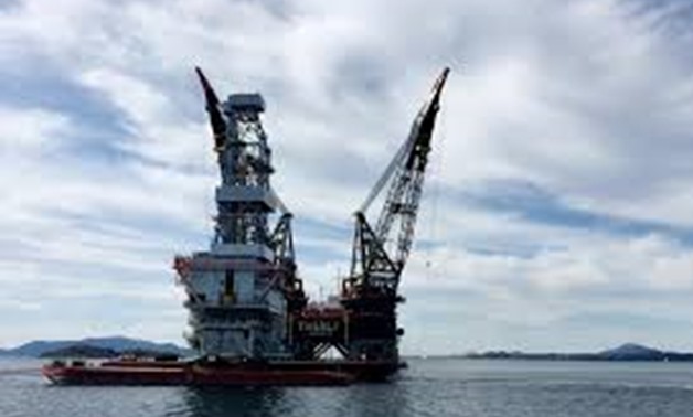 A general view of the drilling platform, the first out of four oil platforms to be installed at Norway's giant offshore Johan Sverdrup field during the 1st phase development, near Stord, western Norway September 4, 2017. REUTERS/Nerijus Adomaitis

