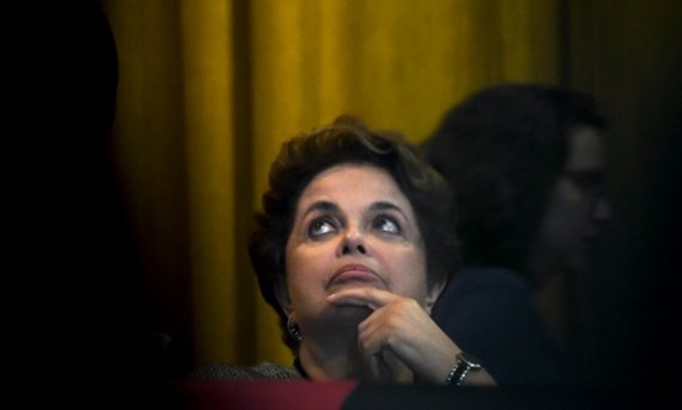 © Apu Gomes / AFP | Brazilian ex-president Dilma Rousseff visits the ABI (Brazilian Press Association) in Rio de Janeiro, Brazil on August 31, 2017.
