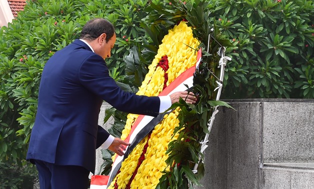 Sisi lays wreath at Vietnamese Ho Chi Minh’s memorial