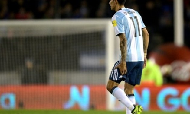 © AFP/File | Argentina's Angel Di Maria injured his thigh during the World Cup qualifier against Venezuela in Buenos Aires, on September 5, 2017