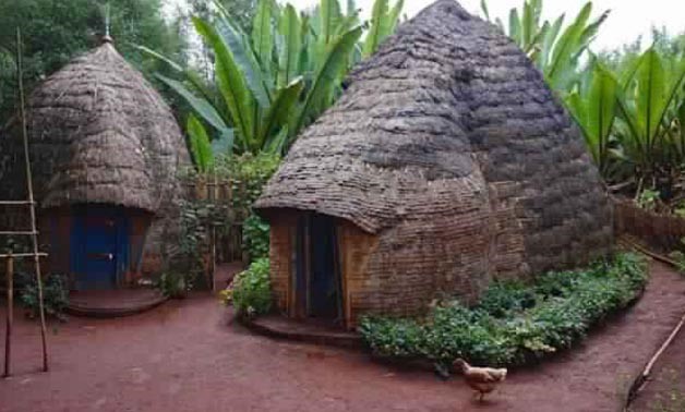 Huts around Dorze are made traditionally by hardwood poles, woven bamboo and false-banana leaves 