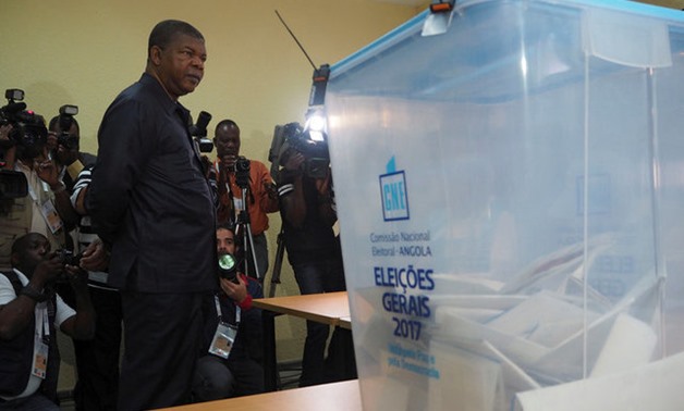 Joao Lourenco, presidential candidate for the ruling MPLA party, waits to cast his vote in Luanda, Angola - REUTERS