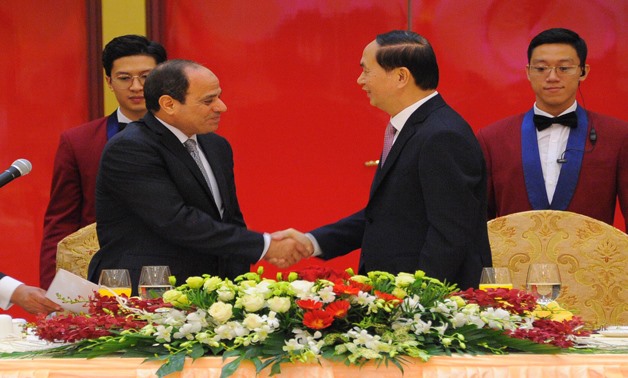 President Abdel Fatah Al-Sisi with his Vietnamese counterpart