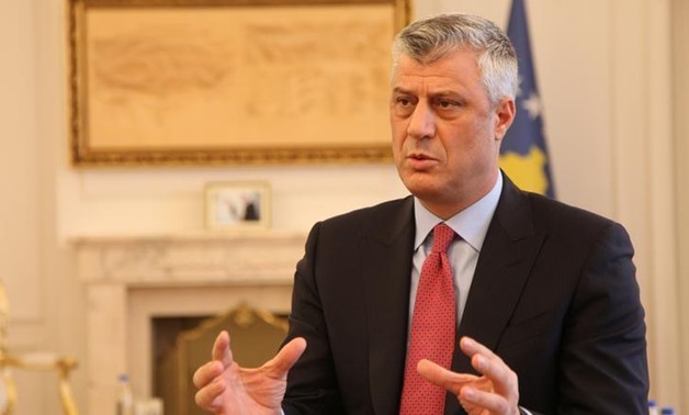 Kosovo's President Hashim Thaci gives an interview for REUTERS in his office in Kosovo's capital Pristina, January 16, 2017. REUTERS/Hazir Reka