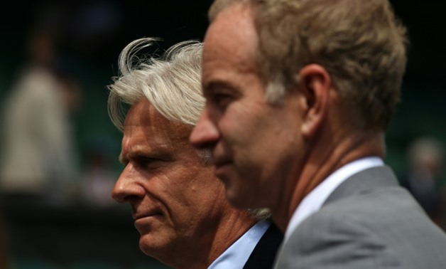 Former tennis stars Bjorn Borg of Sweden and John McEnroe of the United States are the subject of the film Borg/McEnroe being shown at the Toronto film festival-AFP/File / GLYN KIRK