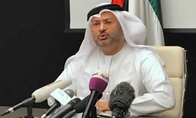UAE Minister of State for Foreign Affairs Anwar Gargash talks during a news conference in Dubai, United Arab Emirates - Reuters