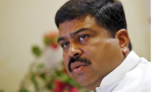 - India's Oil Minister Dharmendra Pradhan speaks during an interview with Reuters in New Delhi