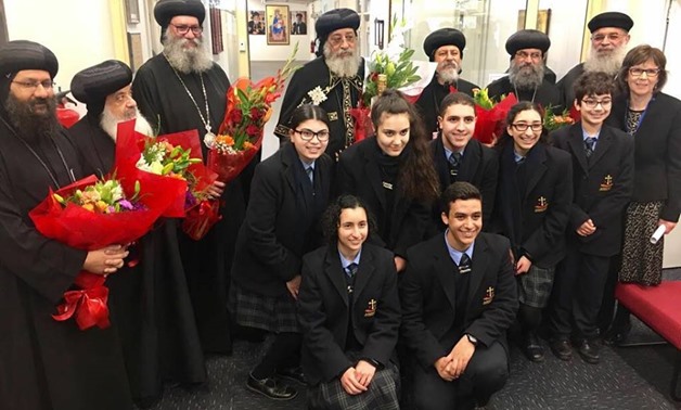 Pope of the Coptic Orthodox Church of Alexandria Tawadros II and his accompanying delegation visit to St. Mary's Coptic Orthodox College in Melbourne, Australia - Courtesy to Coptic Orthodox Church Spokesperson official Facebook page