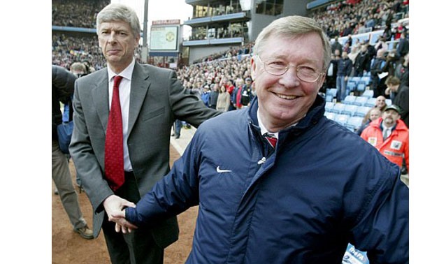Sir Alex Ferguson with Arsene Wenger, REUTERS