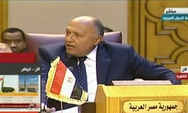  Egyptian Foreign Minister Sameh Shoukry slams Qatar's Foreign Minister's speech- sceenshot