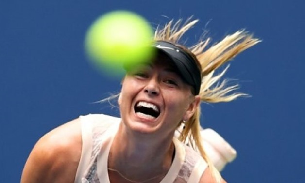 © AFP/File | Maria Sharapova at the US Open earlier this month

