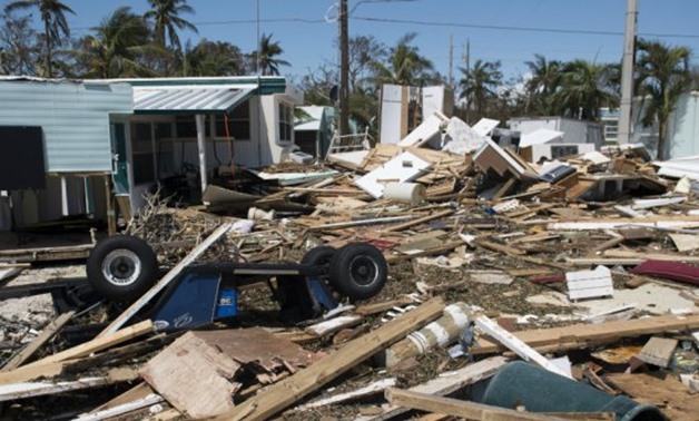 SAUL LOEB / AFP | Debris from trailer homes destroyed by Hurricane Irma litters the Seabreeze Trailer Park in Islamorada, in the Florida Keys, September 12, 2017.