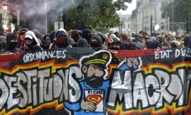 © AFP/File | Around 200,000 people according to police -- 500,000 according to organisers -- answered a call from the French CGT trade union to strike and protest against President Emmanuel Macron's proposals for labour reform