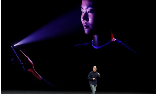 Apple's Schiller introduces the iPhone x during a launch event in Cupertino - REUTERS