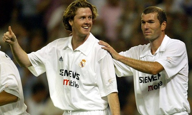 Steve McManaman and Zidane - Reuters 