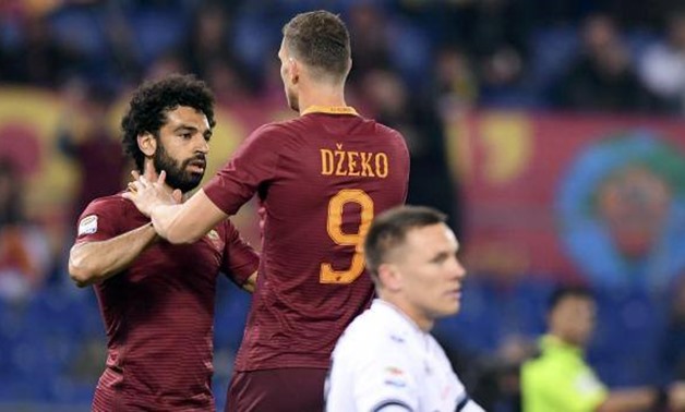 Edin Dzeko and Mohamed Salah with Roma, REUTERS