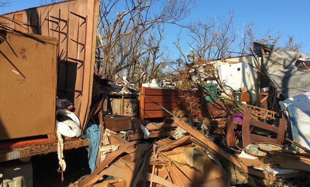 A destroyed trailer home is seen where Hurricane Irma made landfall in Cudjoe Key - REUTERS