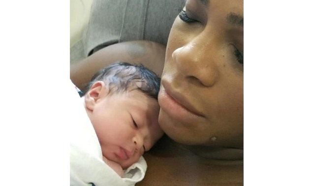 Serena Williams and her daughter – Press image courtesy Reuters