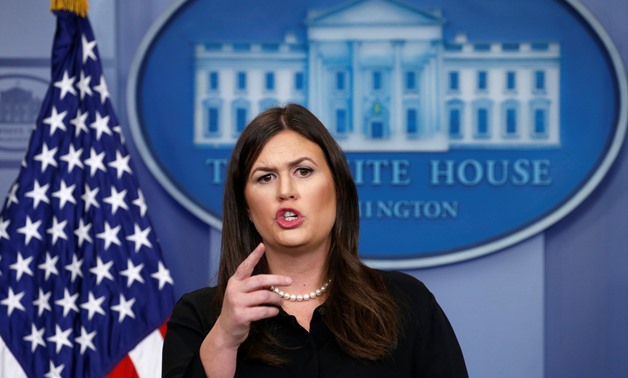 White House Press Secretary Sarah Sanders holds a press briefing at the White House in Washington, U.S., September 13, 2017. REUTERS/Kevin Lamarque