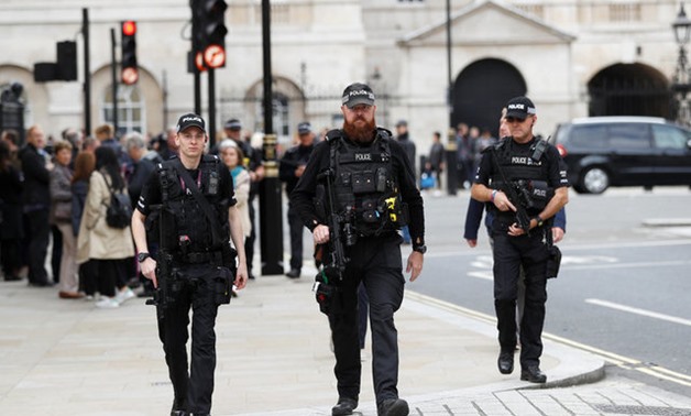 Armed police officers patrol in Westminster, in London, Britain, September 16, 2017. REUTERS/Peter Nicholls