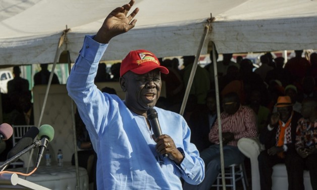 Tsvangirai, seen addressing a party rally in Bulawayo earlier this month, is battling cancer of the colon but his spokesman said his condition is very stable -AFP
