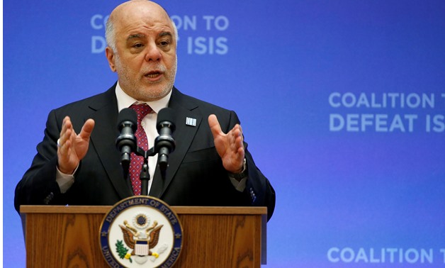 Iraqi Prime Minister Haider al-Abadi delivers remarks at the morning ministerial plenary for the Global Coalition working to Defeat ISIS at the State Department in Washington, U.S., March 22, 2017. REUTERS/Joshua Roberts/File Photo