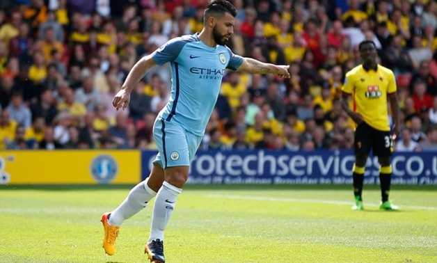 Sergio Aguero with Manchester city, REUTERS