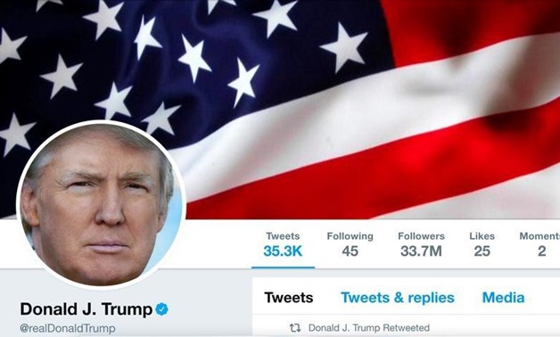 The masthead of U.S. President Donald Trump's @realDonaldTrump Twitter account is seen on July 11, 2017. @realDonaldTrump/Handout via REUTERS