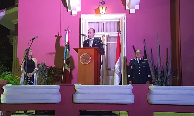 Mexican Ambassador to Egypt Jose Octavio giving speech - Press photo