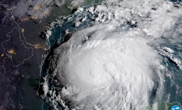 Hurricane Harvey is seen in the Texas Gulf Coast, U.S., in this NOAA GOES satellite image on August 24, 2017. NOAA/Handout via Reuters
