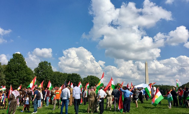 Rally in support of the Iraqi Kurdish referendum on Sunday 17 September, Washington D.C. EGYPTTODAY/Elizabeth Racine