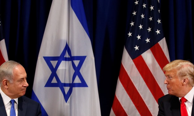 U.S. President Donald Trump meets with Israeli Prime Minister Benjamin Netanyahu in New York, U.S., September 18, 2017. REUTERS/Kevin Lamarque
