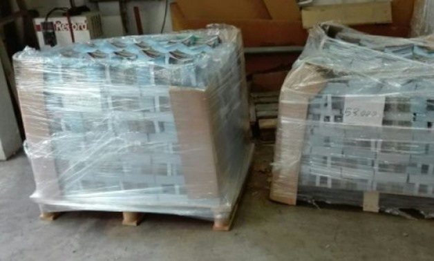 © Spanish Guardia Civil/AFP | Madrid has seized a total of 1.5 million pro-referendum posters and pamphlets since Friday in an effort to block an October 1 independence vote in Catalonia it deems illegal
