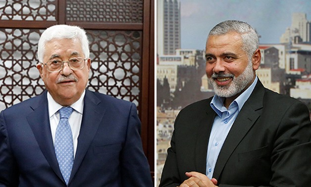 Mahmoud Abbas (L) and Ismail Heniyeh (R), - Photo: Reuters, AFP