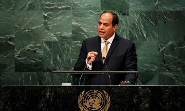 Egyptian President Abdel Fattah El-Sisi addresses the United Nations General Assembly in the Manhattan borough of New York, U.S. September 20, 2016_ Reuters