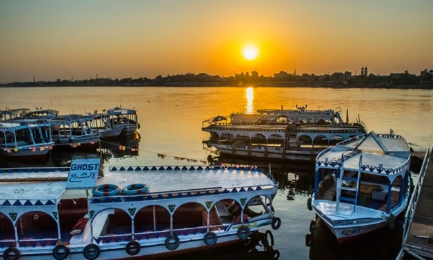 Nile river boats in Luxor at sunrise on September 10, 2017- AFP / KHALED DESOUKI