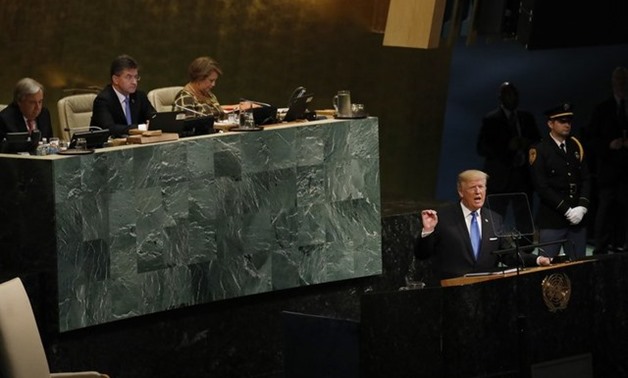 U.S. President Trump addresses the 72nd United Nations General Assembly at U.N. headquarters in New York - REUTERS