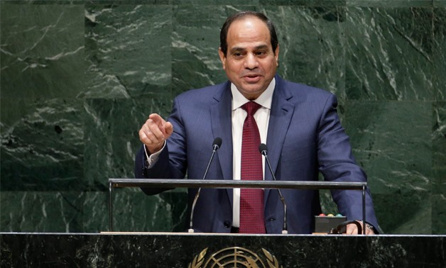Egypt's President Abdel Fattah al-Sisi addresses the 69th United Nations General Assembly at U.N.