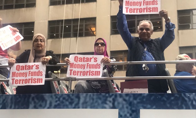 Egyptian community in the US protest against Qatari regime support for terrorism – New York, Egypt Today 